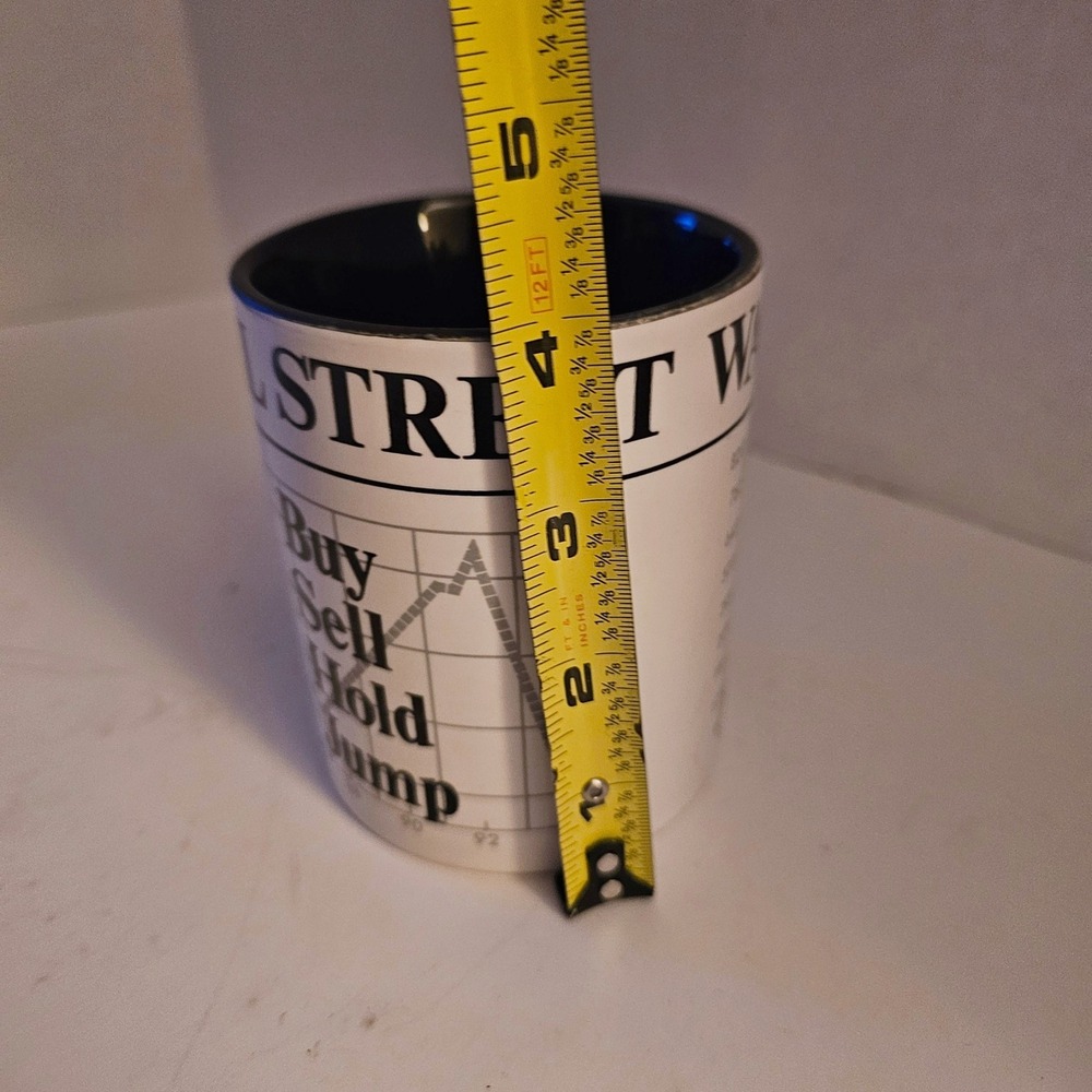 Vintage Wall Street Buy Sell Hold Jump Stock Market Mug with Spinner Trader - Picture 7 of 7